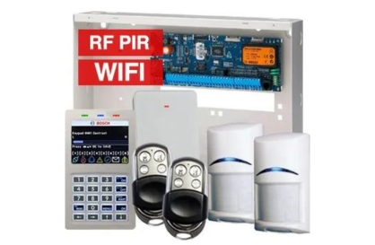 BOSCH, Solution 6000, Wireless alarm kit, Inc CC610PB panel, CP737B Wifi Prox LCD keypad, 2x RFPR-12 wireless PIR detectors, RFRC-STR2 Radion receiver, 2x HCT-4UL transmitters