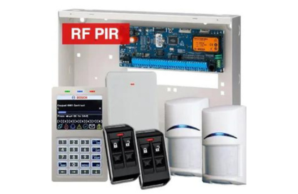 BOSCH, Solution 6000, Wireless alarm kit, Inc CC610PB panel, CP736B Smart Prox LCD keypad, 2x RFPR-12 wireless PIR detectors, RFRC-STR2 Radion receiver, 2x RFKF-FB transmitters